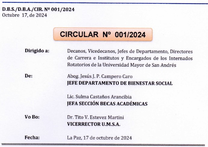 CIRCULAR No 001 2024 MARCO NORMATIVO PARA LA DESIGNACION DE AUXILIARES 2025